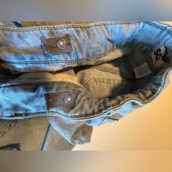 SO Blue Flare Wide Leg Jeans with Distressed Knee - Picture 11 of 11